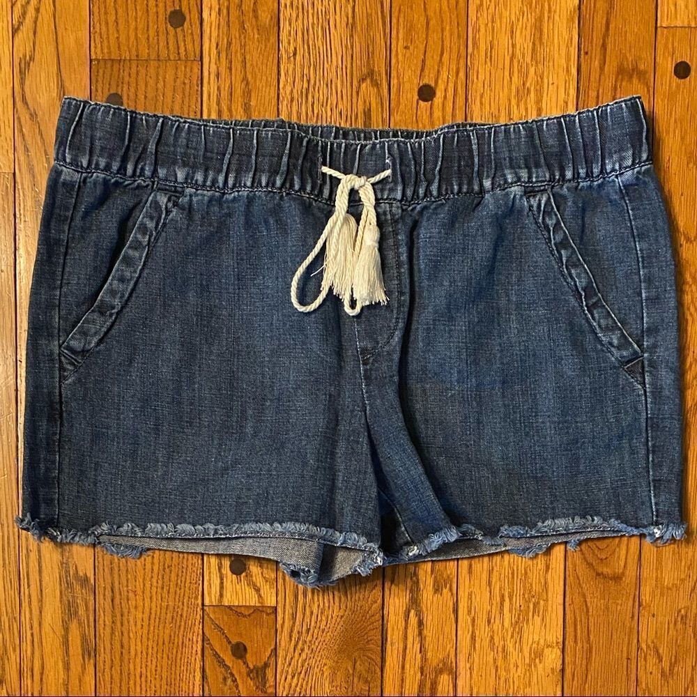 Ann taylor Loft‎ denim drawstring waist Shorty shorts
